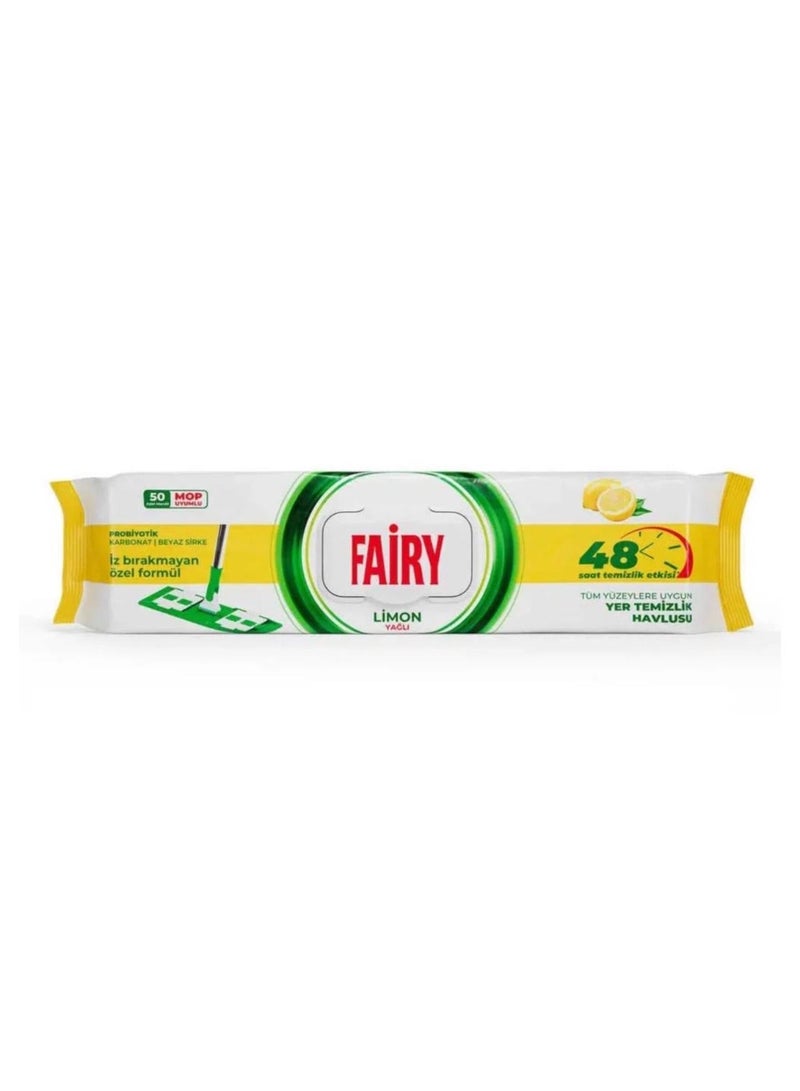 Lemon Floor-Cleaning Wet Wipes – 50 Wipes