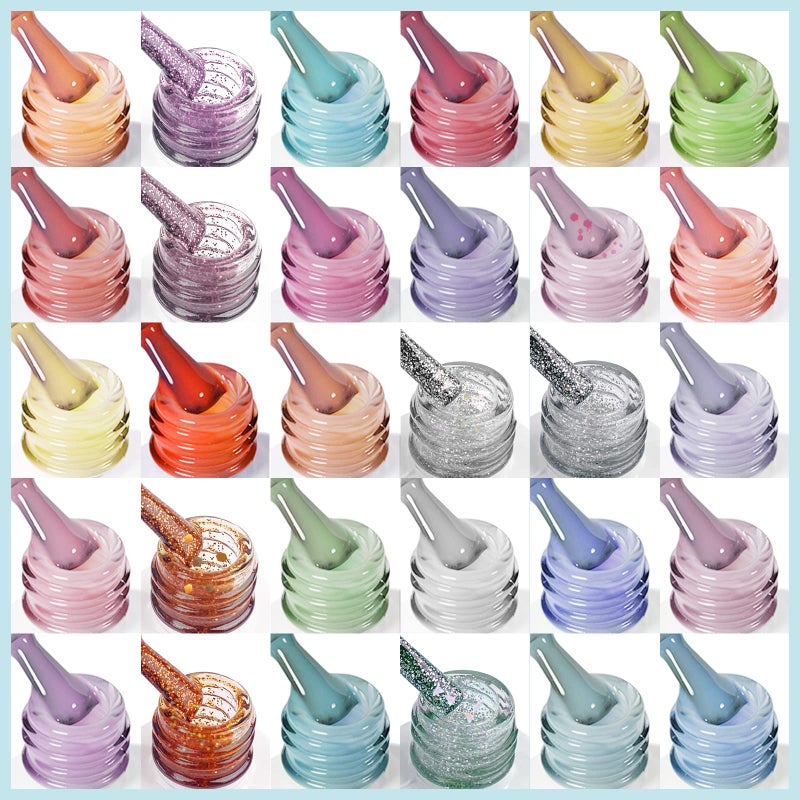 SAVILAND Gel Nail Polish Kit, 30 Colors Pastel Gel Polish Set with Base & Glossy Matte Top Gel Manicure Nail Art Starter Set for Salon Home, Gifts for Women - Image 4