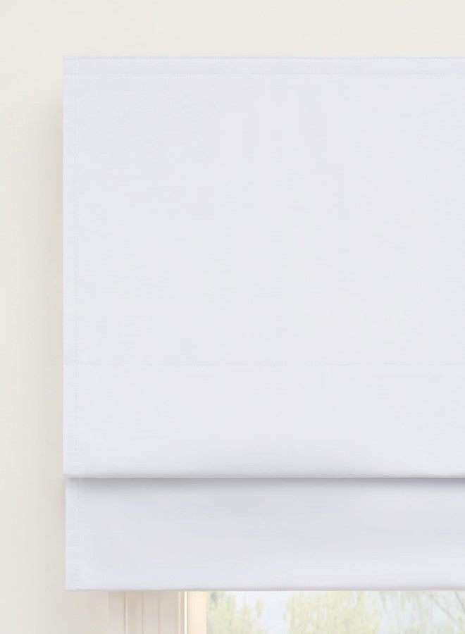 إكليبس ستارة رومانية من الحرير الصناعي ECLIPSE، توفر خصوصية تامة، بدون أسلاك، مبطنة، مناسبة لغرفة المعيشة، مقاس 35 بوصة × 64 بوصة، لون أبيض - Image 4