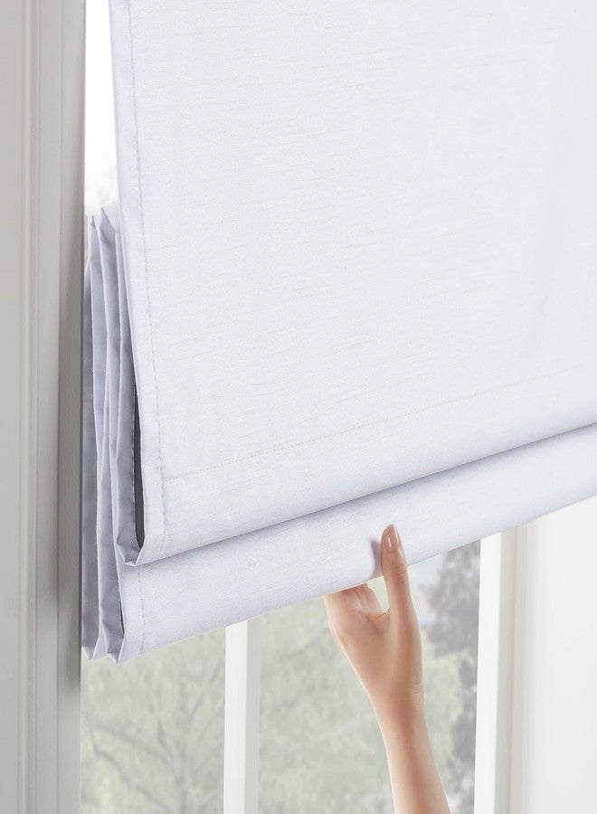 إكليبس ستارة رومانية من الحرير الصناعي ECLIPSE، توفر خصوصية تامة، بدون أسلاك، مبطنة، مناسبة لغرفة المعيشة، مقاس 35 بوصة × 64 بوصة، لون أبيض - Image 3