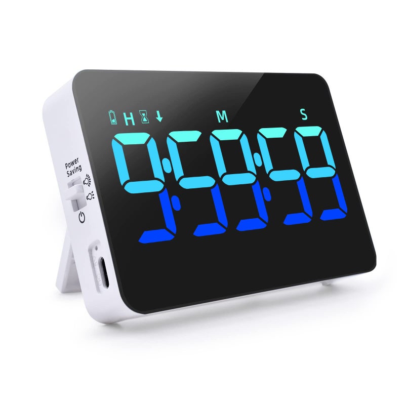 PERSUPER Kitchen Digital Timer, Count Down Up, Rechargeable, Vibration Mode Adjustable Volume and Brightness LED Display, Time Management Cook, Desk, Kids Adults Study Teaching, Kitchen Gadgets - Image 1