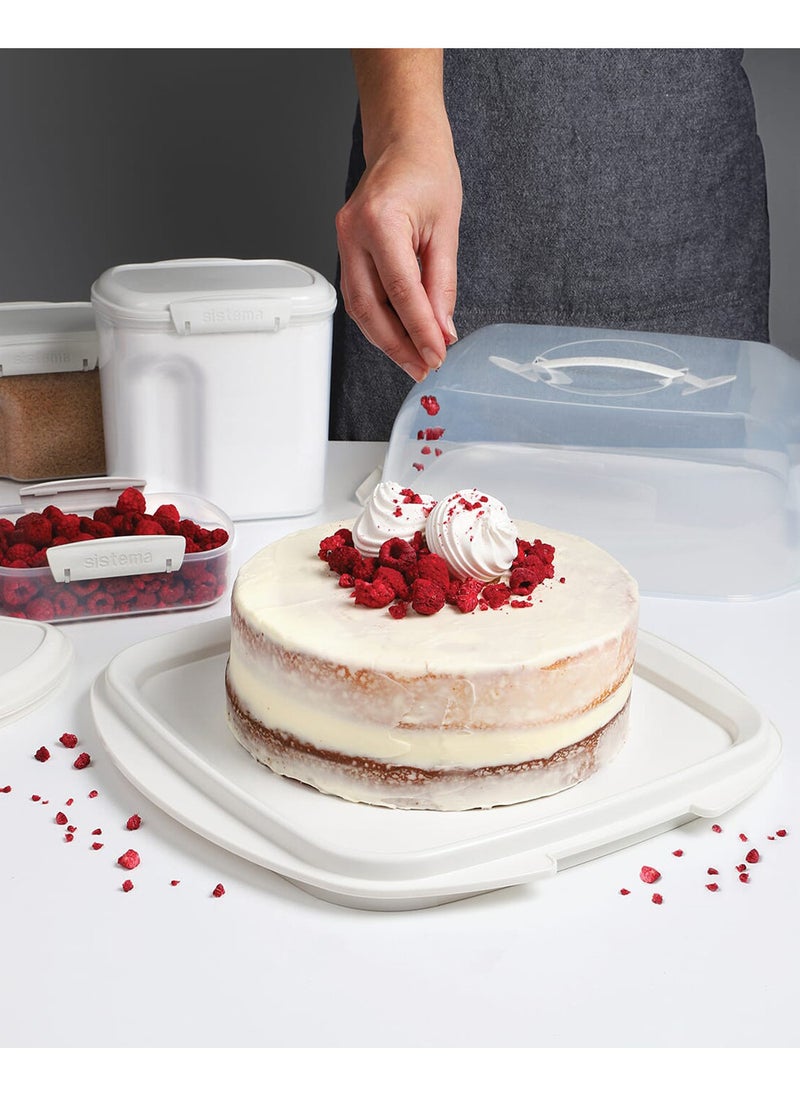 sistema - Sistema BAKE  8.8L Cake Carrier & Cupcake Box , Reversible Base, Keeps Baked Goods Fresh , Made In New Zealand - Image 1