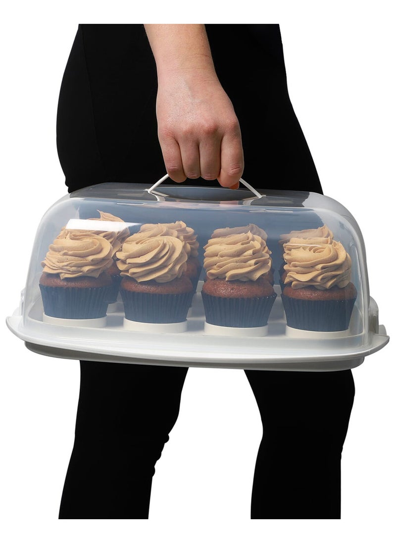 sistema - Sistema BAKE  8.8L Cake Carrier & Cupcake Box , Reversible Base, Keeps Baked Goods Fresh , Made In New Zealand - Image 1