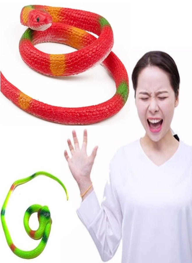 Munmoll Realistic Cobra Snake Prank Toy for Kids (Multi Color 28 -inch)Pack of 4 - Image 4