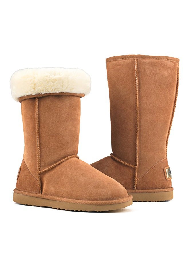 AUSLAND Women's Boots Winter Tall Boot Snow Boots for women Waterproof 6.5US Chestnut 5115 37EU - Image 3