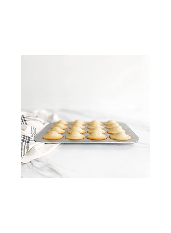 USA Pan Pan Bakeware Madeleine, Warp Resistant Nonstick Baking Pan, Made In The From Aluminized Steel, 16-Well, Silver - Image 4