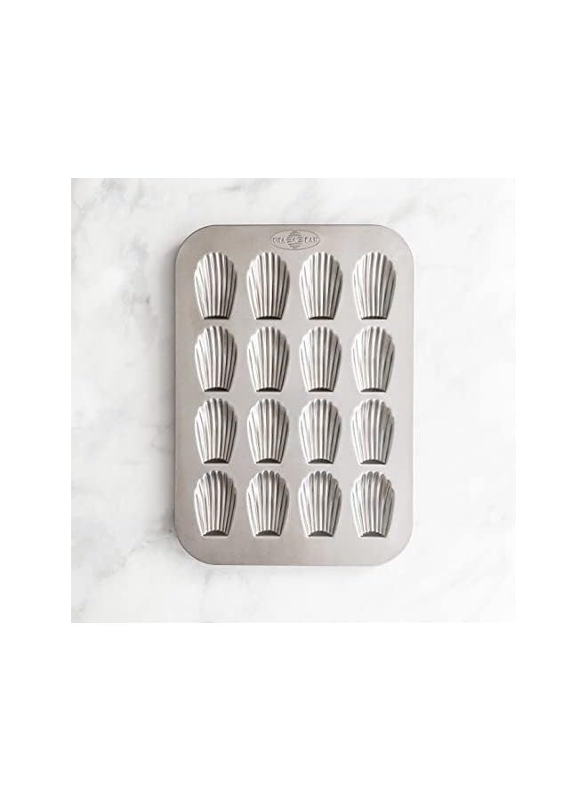 USA Pan Pan Bakeware Madeleine, Warp Resistant Nonstick Baking Pan, Made In The From Aluminized Steel, 16-Well, Silver - Image 3