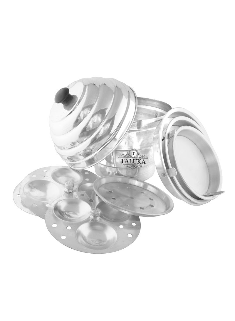 Taluka Taluka Aluminium Idli Maker 15 Idli 95 X 12 Standard Silver  - Image 2