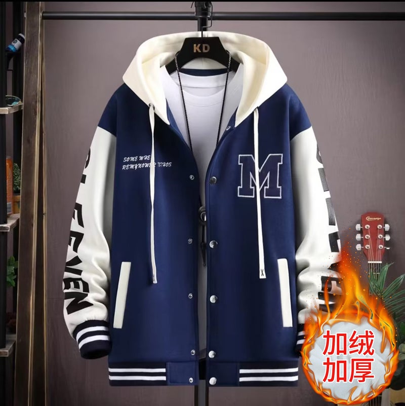 Hooded Sweatshirt Boys Teenagers Trendy Jacket Big Kids Men'S Sports Top Student Velvet Jacket - Image 1