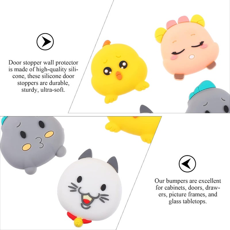 klarako 4pcs Silicone Crash pad Table Protector Baby Proof Corner Guard Corner Bumpers for Furniture Corner Protectors for Baby Furniture Corner Bumpers Silica Gel Child Wall pad Cartoon - Image 5