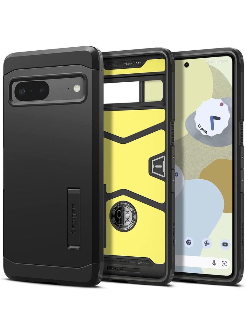 Spigen Tough Armor Google Pixel 7 Case Cover with Extreme Impact Foam - Black - Image 1