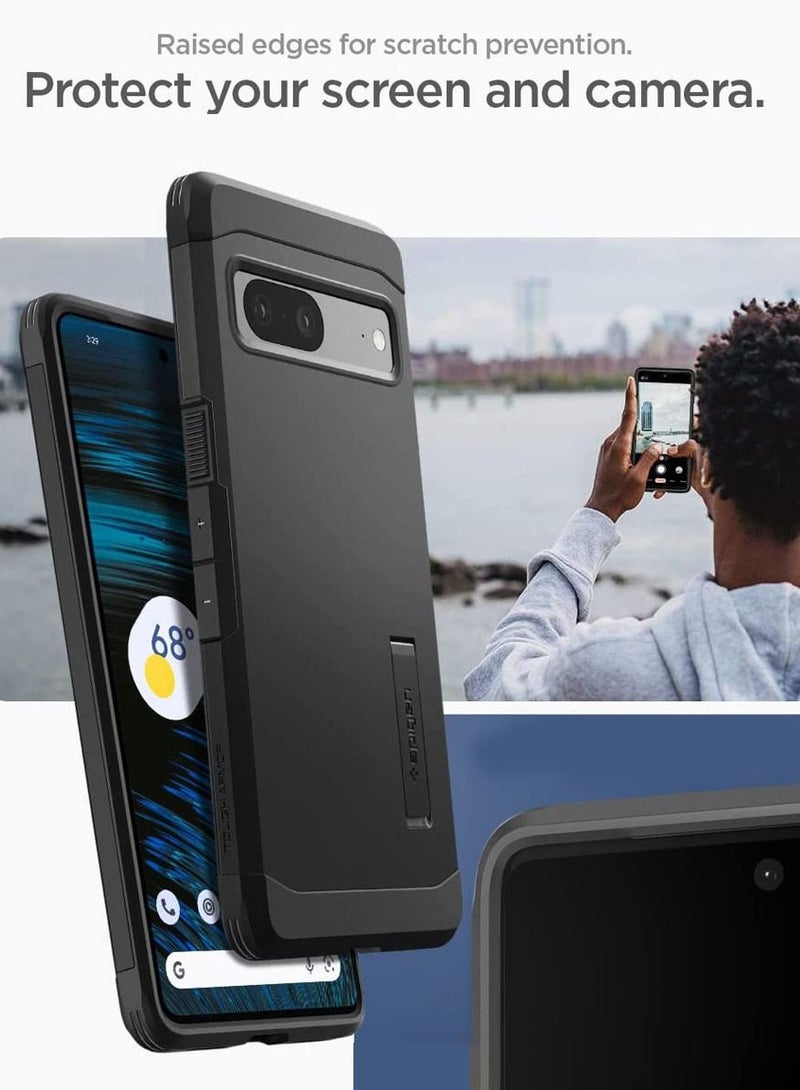 Spigen Tough Armor Google Pixel 7 Case Cover with Extreme Impact Foam - Black - Image 3