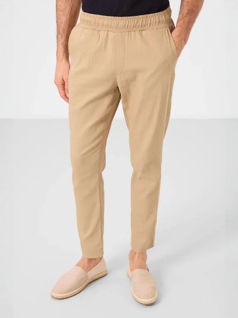 تومي لايف TOMMY Men's Straight-Leg Gabardine Chinos