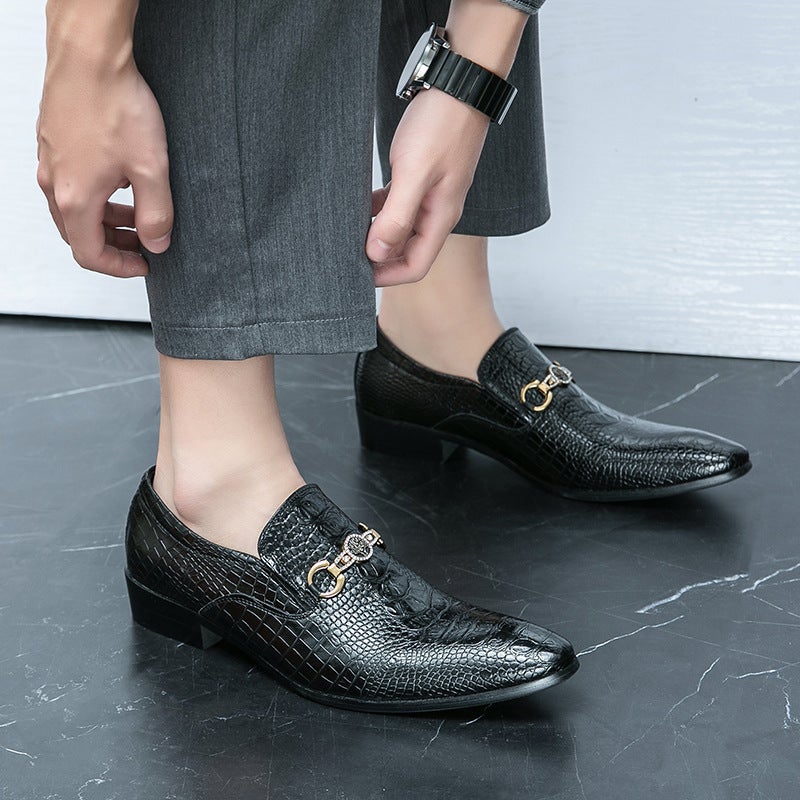 Autumn Korean Style Pointed Toe Small Leather Shoes For Men British Trend Patent Leather Men'S Shoes Genuine Leather Men'S Versatile - Image 5