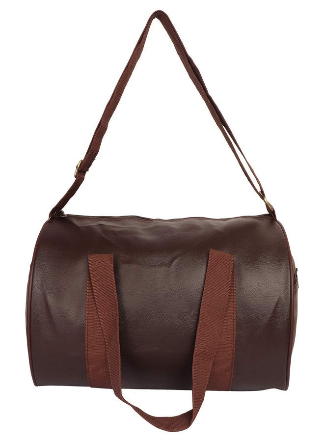Raisons ® Men's and Women's Polyester Durable Sports Gym Travel Duffel Bag with Shoulder Strap (Dark Brown) - Image 3