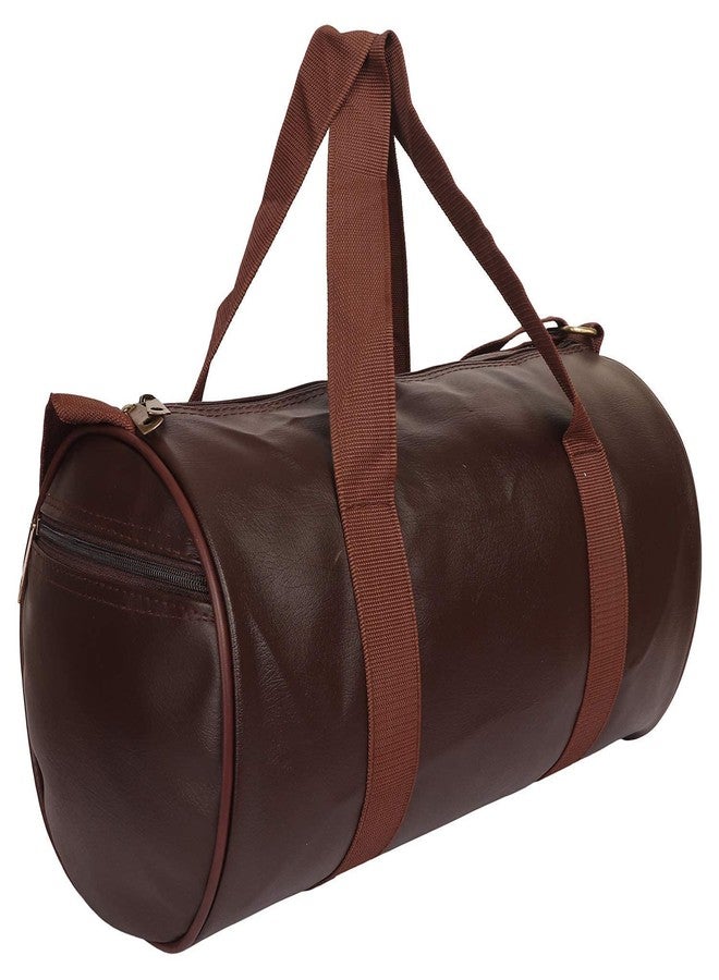 Raisons ® Men's and Women's Polyester Durable Sports Gym Travel Duffel Bag with Shoulder Strap (Dark Brown) - Image 1