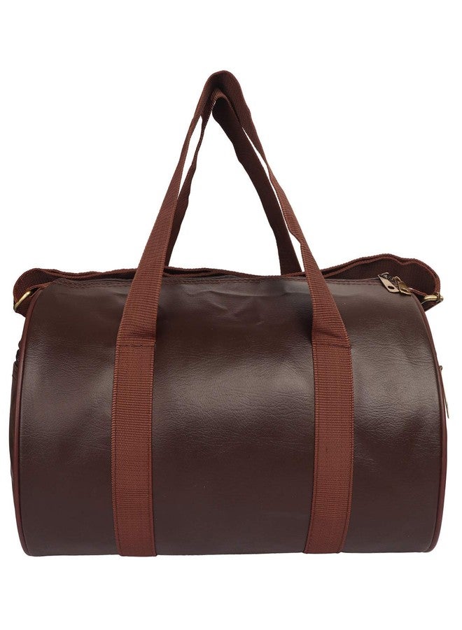 Raisons ® Men's and Women's Polyester Durable Sports Gym Travel Duffel Bag with Shoulder Strap (Dark Brown) - Image 4