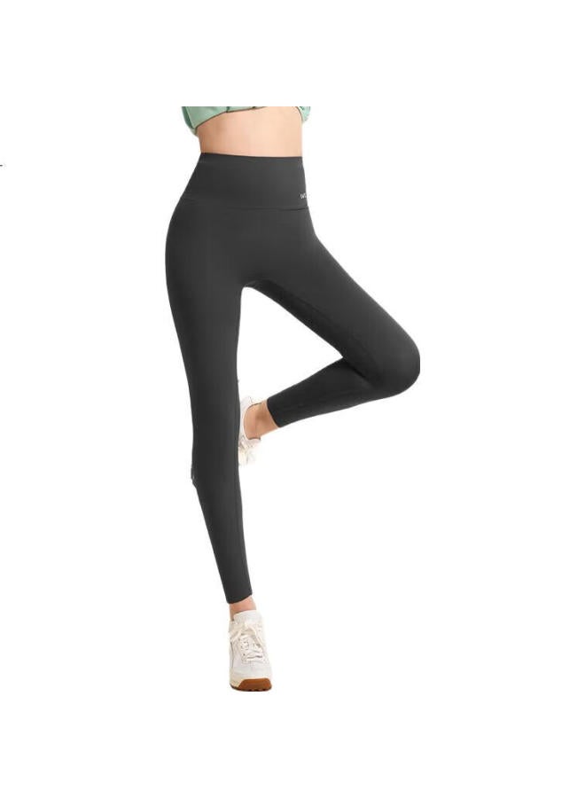 Vvc Shark Pants Women'S Outerwear Autumn And Winter High Waist Tummy Control Lifting Hip Bottoming Pants Yoga Pants Obsidian Black (220G Plus Velvet Style) S - Image 3