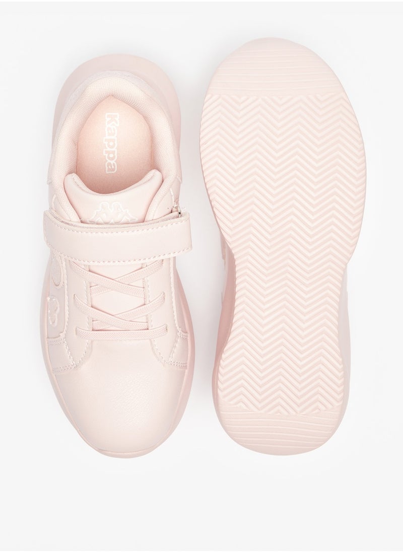 Kappa - Girls Heart Detail Sneakers with Hook and Loop Closure - Image 1