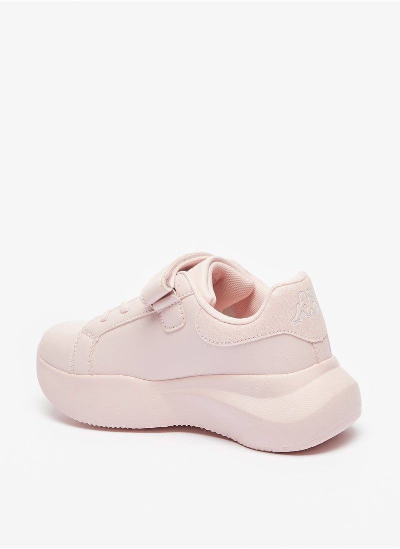 Kappa - Girls Heart Detail Sneakers with Hook and Loop Closure - Image 1