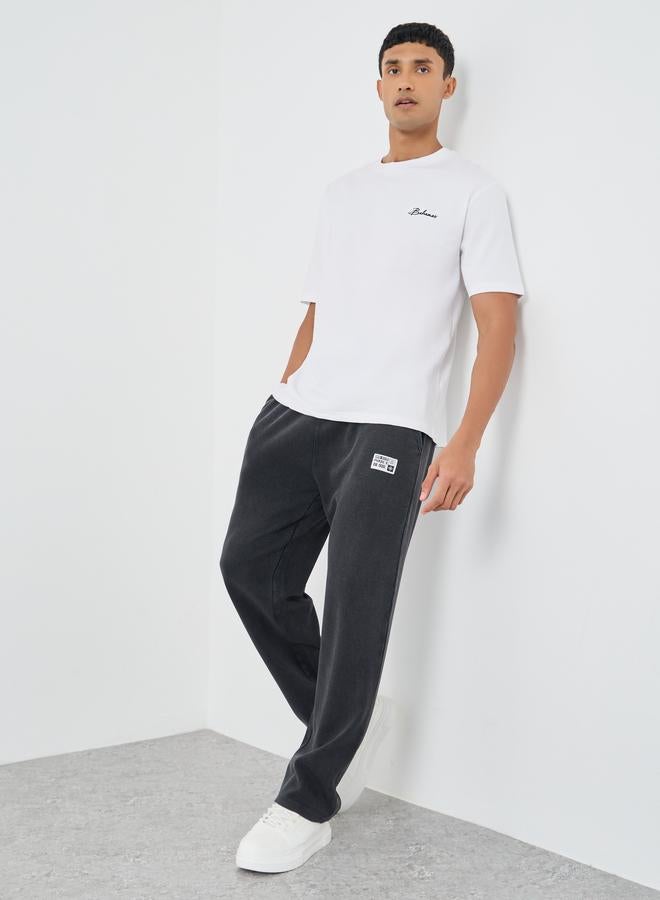 Styli Styli Badge Detail Oversize Joggers with Drawstring  - Image 2