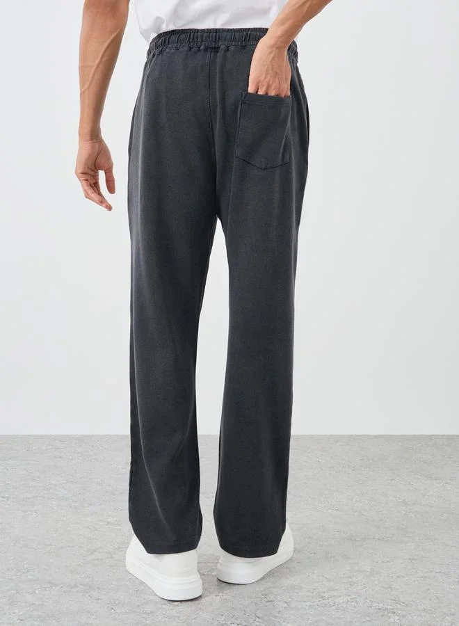 Styli Styli Badge Detail Oversize Joggers with Drawstring