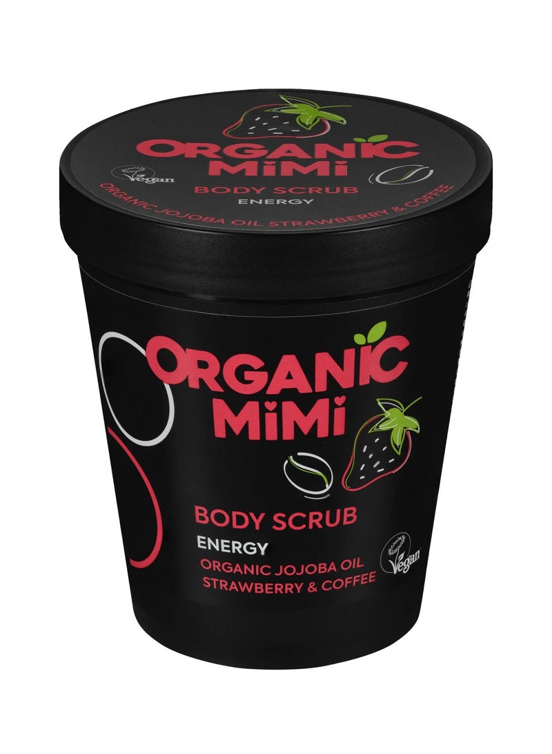 Organic Mimi Energy Strawberry & Coffee Body Scrub 250g - Image 1