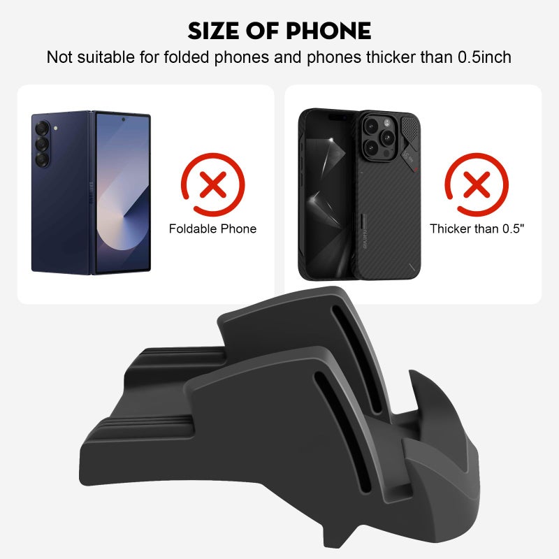 KUNIST Silicone Phone Mount Holder for Tesla Model Y 2021-2025 and 2017-2023 Model 3 Accessories (Non Destructive) - Image 2