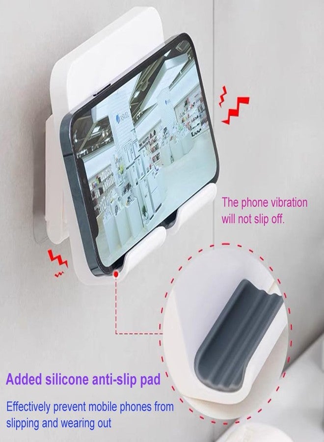 OOLYCIO Upgraded Shower Phone Holder Tablet Wall Mount Phone Holder Removable,Self-Adhesive Mobile Cell Phone Tablet Holder for Bed Bathroom Kitchen, Compatible with iPhone Samsung Galaxy Tablet Switch - Image 3