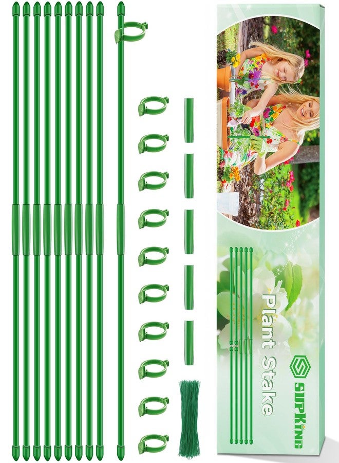 SupKing Plant Stakes 15 inch 10Pcs with Clips Extendable Orchid Stick - Image 1