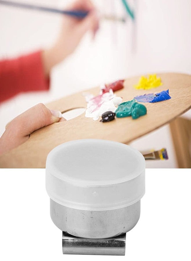Zerodis Large Mouth Artist Palette Cup with Lid, Stainless Steel Metal Palettes Container Cup Travel Portable Paint Cleaning Container for Solvent Watercolor Gouache Acrylic Paint Oil Paint(F-307 with cover) - Image 2