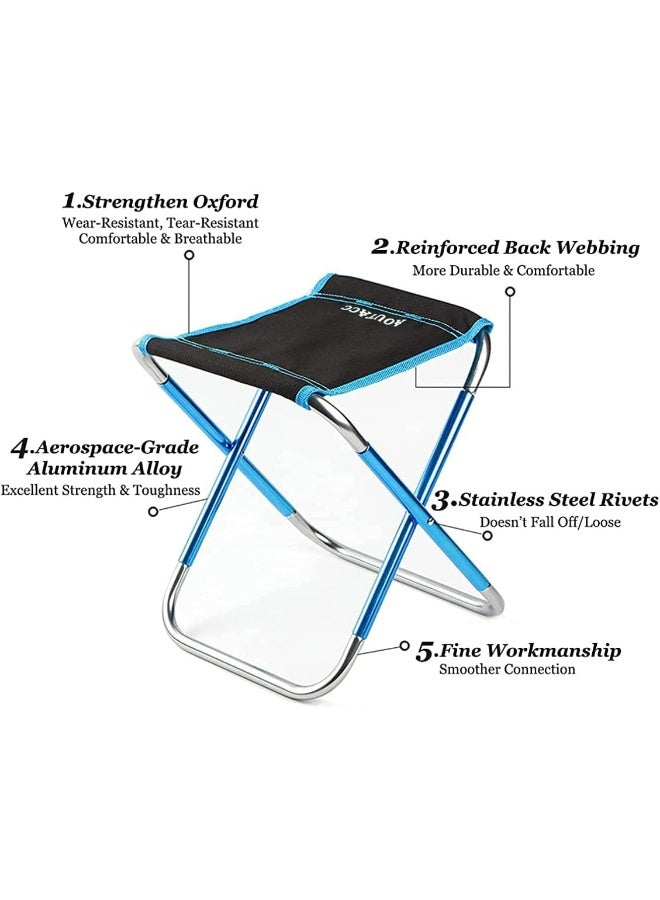 AOUTACC Camping Stool, Portable Folding Stool for Outdoor Travel Walking Hiking Fishing Garden Golf Beach, Foldable Camping Seat with Carry Bag - Image 5