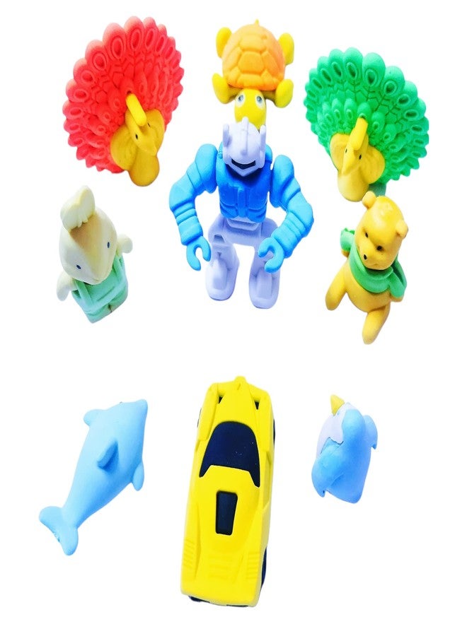 Kidultz (Pack of 25) 3D Erasers - Attractive Assorted Multicolour Colour - Set of 25 Pieces - Different Shapes, Animals and Characters - Image 4