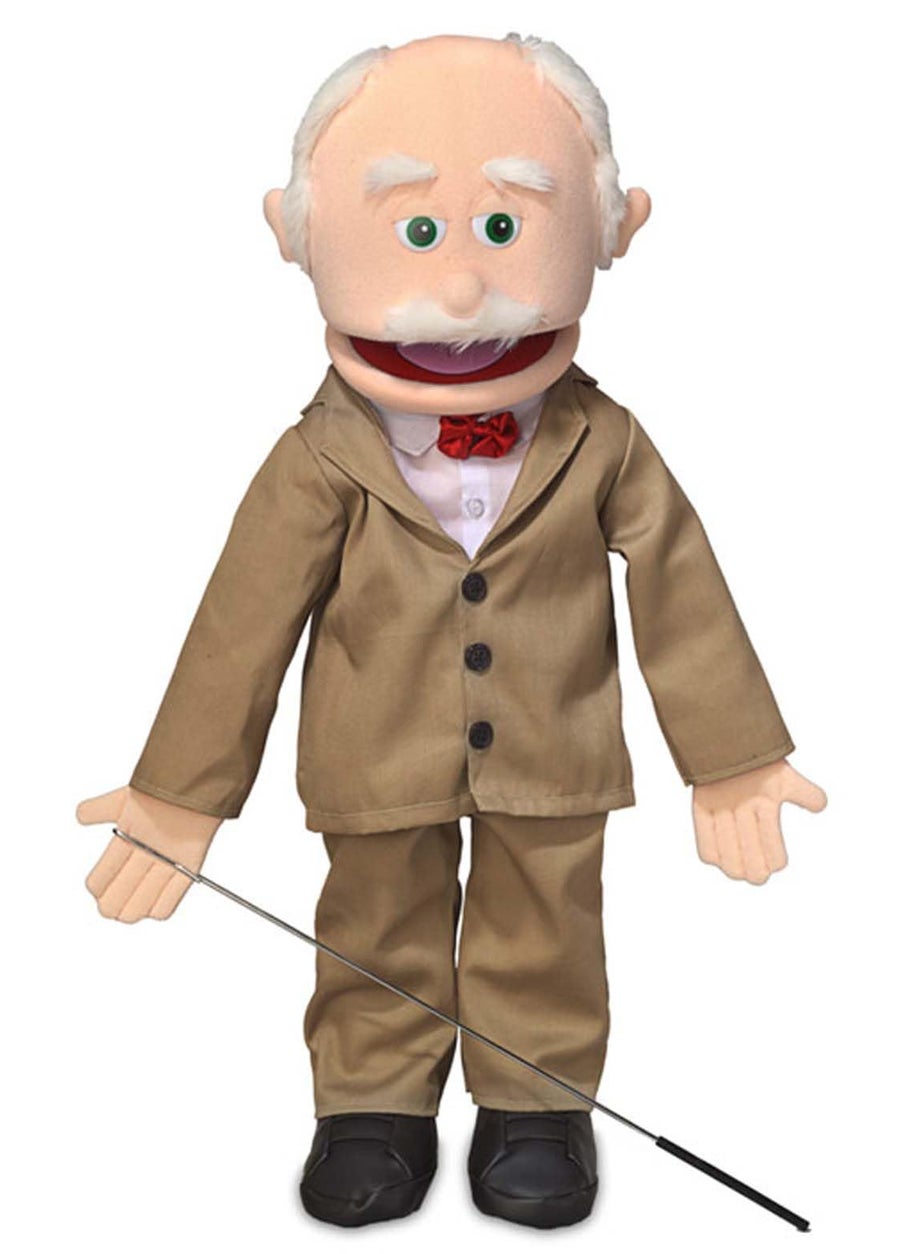 Silly Puppets 25" Pops, Peach Grandfather, Full Body, Ventriloquist Style Puppet  - Image 1