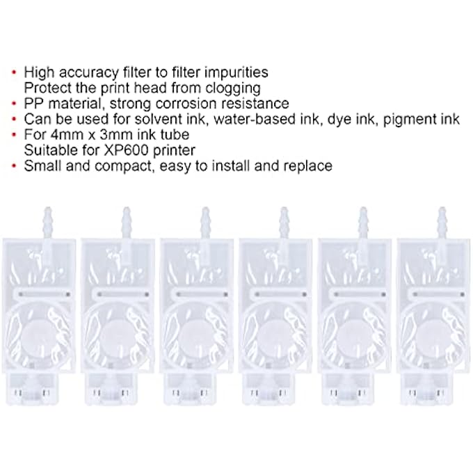 INKJET PRINTER SHOCK ABSORBER, INK DAMPER, HIGHER CAPACITY, WATER-BASED INK FOR XP600 PRINTER REPLACEMENT (WHITE) - Image 3