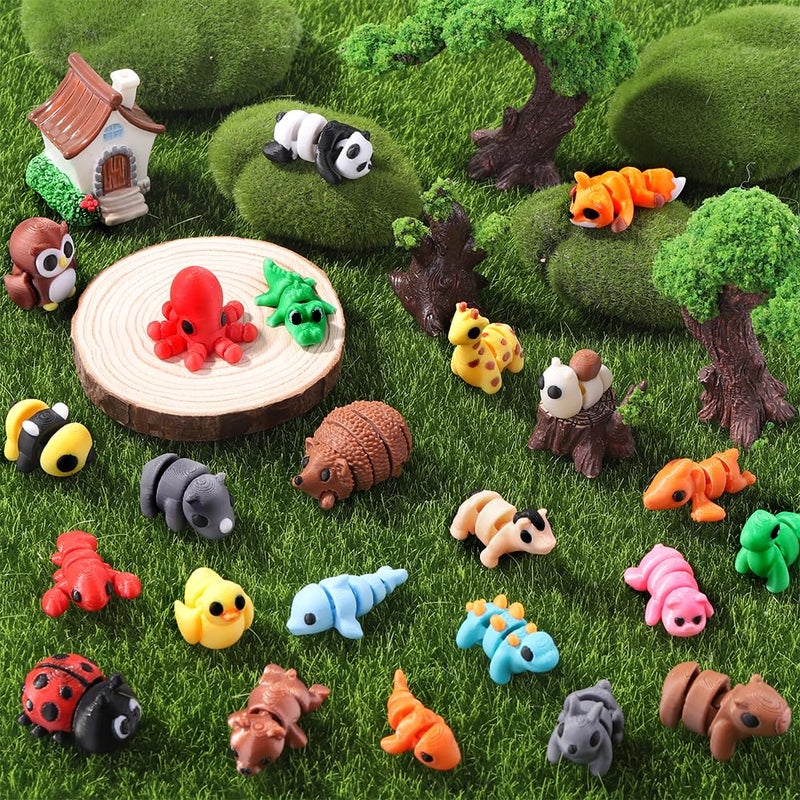 Celltestria 36Pcs Mini 3D Printed Animals for Kids Little 3D Printed Toys for Party Favors Gifts Exchange 3D Printed Figurines for Classroom Prize Rewards Goodie Bags - Image 5