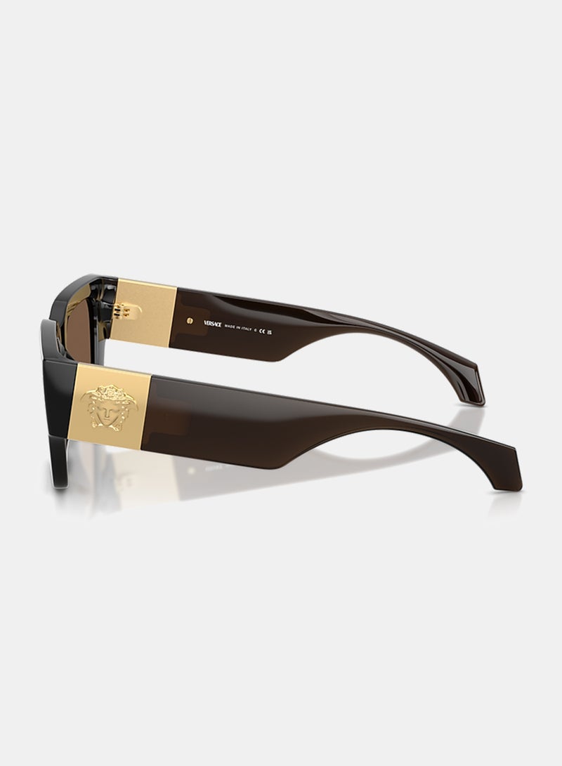 VERSACE Women Women Full Rim Square Sunglasses 0VE4497U 53 - Image 3
