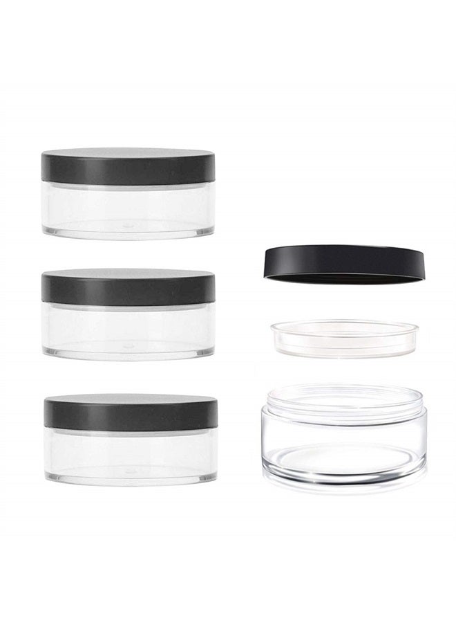 AKOAK Capacity 30 ml(1 oz) Empty Reusable Plastic Loose Powder Compact Container DIY Makeup Powder Case with Sifter and Lined Screw Lid,Pack of 4 - Image 1