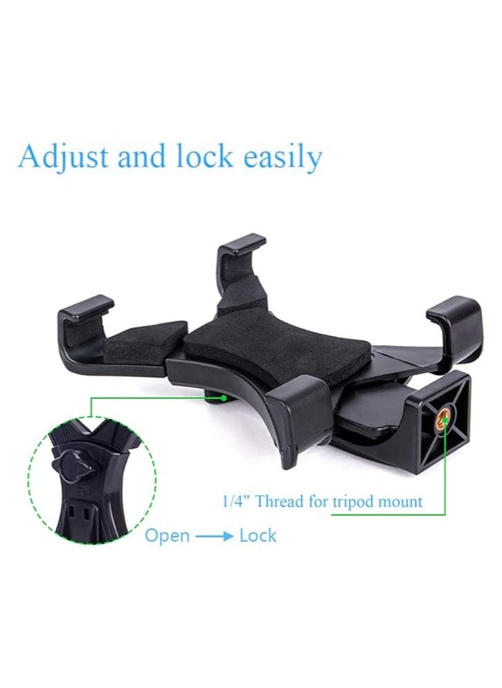 erorex - iPad Tripod Mount Adapter Universal Tablet Clamp Holder Fits Ipad, Ipad Air, Ipad Mini, Microsoft Surface, Nexus and Most Tablets, Use on Tripod, Monopod, Selfie Stick, Tabletop Tripod Stand Etc - Image 1