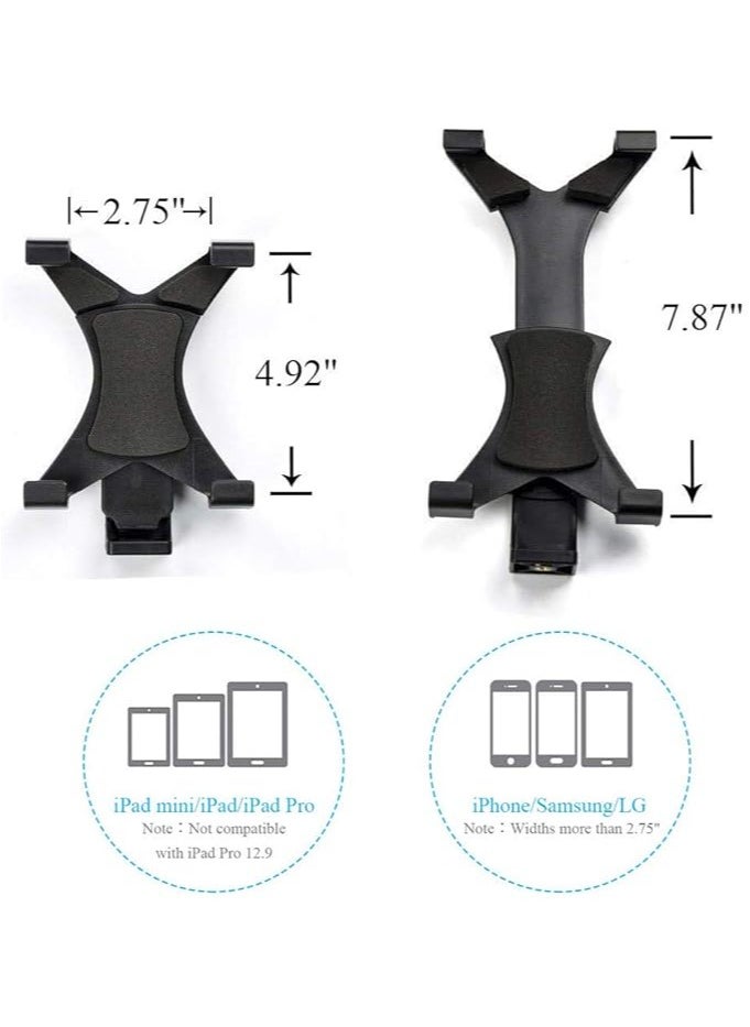erorex - iPad Tripod Mount Adapter Universal Tablet Clamp Holder Fits Ipad, Ipad Air, Ipad Mini, Microsoft Surface, Nexus and Most Tablets, Use on Tripod, Monopod, Selfie Stick, Tabletop Tripod Stand Etc - Image 1