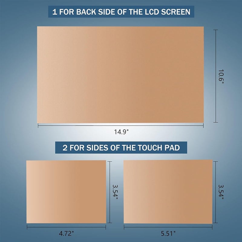 AORTDES Laptop Skin Sticker Decal 15-15.6 Inches, Universal Reusable Vinyl Sticker for 12.1 13 13.3 14 15.4 Inches Netbook/Notebook PC, Waterproof & Scratch-Resistant (Brown - Gradient) - Image 2