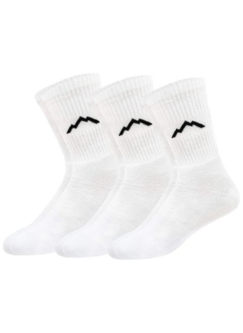 Ranger Sport Men's Heavy Duty Cotton Crew Athletic Socks (EU 39-45, US 7-12, White)- Pack of 3