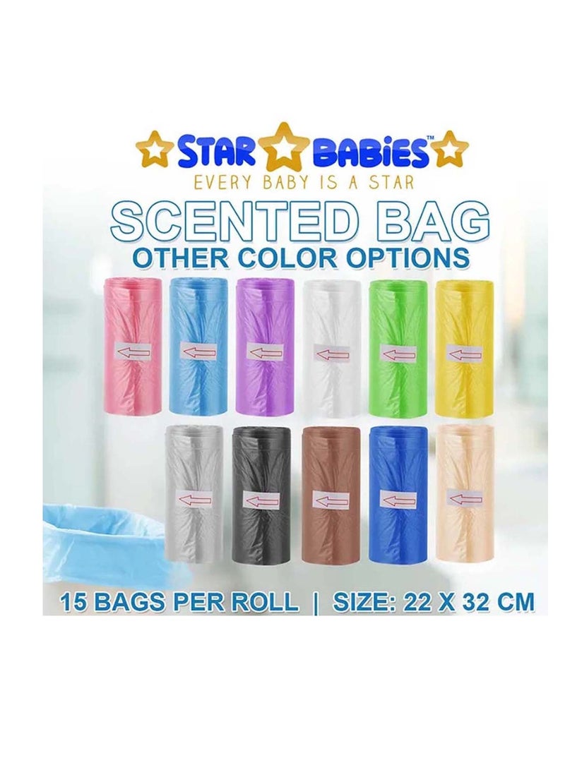 STAR BABiES حزمة كومبو (حقيبة معطرة 2 قطعة مع موزع، حصيرة تغيير قابلة للتخلص 10 قطع) - لافندر - Image 4