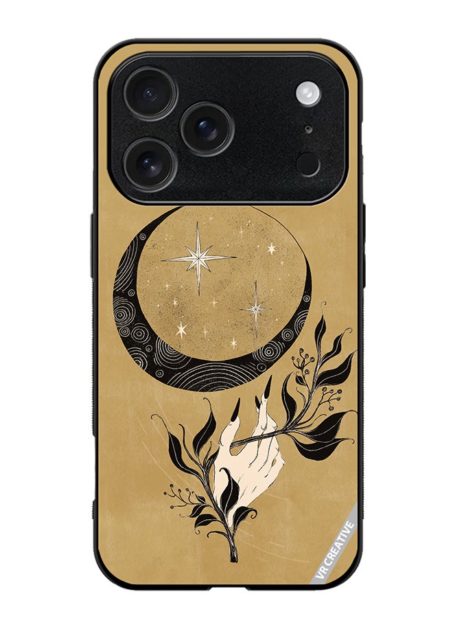 VR CREATIVE Protective Case Cover For Apple iPhone 17 Pro Max Witch Hand Moon Design Multicolour