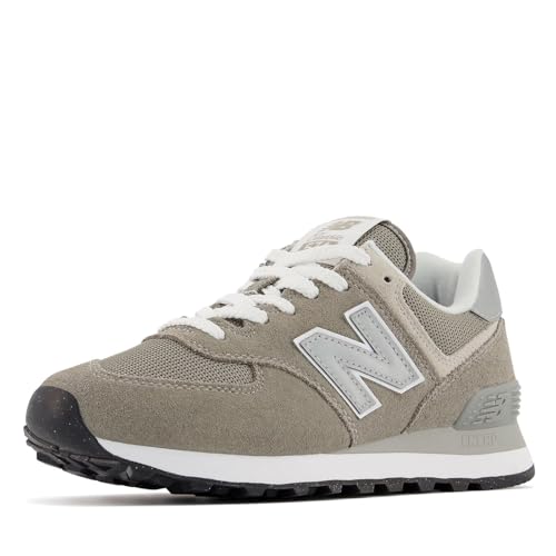 New Balance Women's 574 Core Sneaker, Grey/NB White, 5 B - Image 1