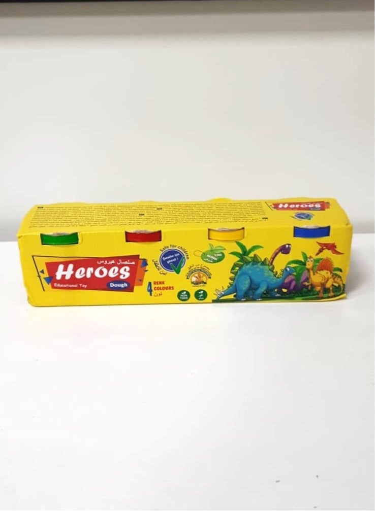 Heroes Dough Educational Toy 4 Color Dough - Image 1