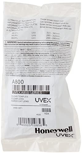 Uvex Honeywell Home UVEX by Honeywell A800 Series Safety Eyewear Clear Lens with Anti-Scratch Hardcoat - Image 3