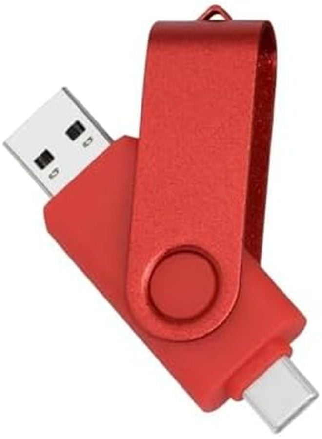 8GB Red 2 in 1 USB Flash Drive Type C Memory Stick Portable Pendrive - Image 2