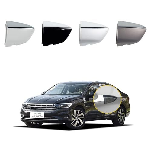 Goholy Car Exterior Door Handle Cap Compatible with VW Jetta 7 A7 mk7 2019 2020 2021 2022 2023 17A837879 17A837880 Door Handle Cover Accessories Lock Cap Silver with Electroplating - Image 1
