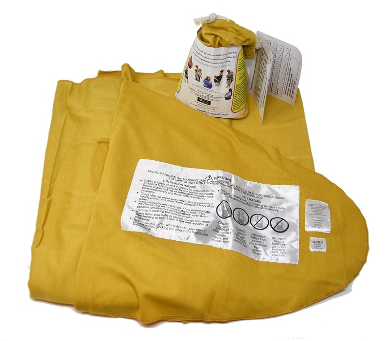 Simply Essential Solutions حمالة أطفال ناعمة ومرنة، قماش قطن، حمالة أطفال، غطاء للرضاعة للاستخدام مع حديثي الولادة - الأطفال الصغار: توزع الوزن بالتساوي لراحة أكبر أثناء الحمل (كريم داكن) - Image 3